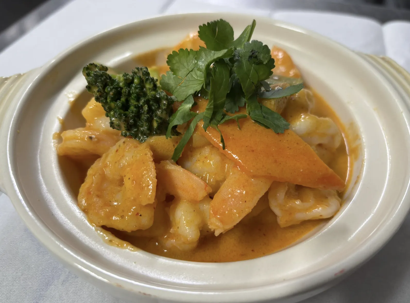 Massaman doux aux crevettes